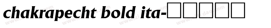 chakrapecht bold ita字体转换
